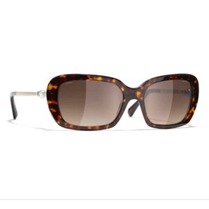 Chanel‎ - Square Sunglasses - Dark Tortoise Brown - Chanel Eyewear